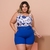 Conjunto Plus Size Feminino Cropped + Short C Cinto 0513 na internet