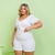 Macaquinho Plus Size Feminino Curto Amarrar Busto Com Cinto 0376