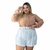 Conjunto Plus Size Feminino Blusa Social e Short com Cinto na internet