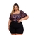 Imagem do Conjunto Plus Size Feminino Cropped + Short + Cinto 0476