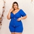 Macaquinho Plus Size Feminino Curto Amarrar Busto Com Cinto 0376 - loja online