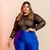 Conjunto Plus Size Blusa Tule Calça Roupas Femininas