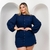 Chemise Vestido Plus Size Feminino Com Botões de Manga Longa - loja online