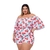 Macaquinho Plus Size Feminino Ciganinha Manga Flare 0501