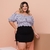 Conjunto Plus Size Cropped Cigana + Shorts Saia Trançado 0512 - Bellucy Modas