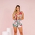 Conjunto Estampado 3 peças Cropped + Shorts + Kimono 0430 - loja online