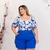 Conjunto Plus Size Feminino Cropped + Short + Cinto 0476 - loja online