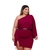 Vestido Plus Size Feminino Nula Manga C Fenda + Cinto 0518 - Bellucy Modas