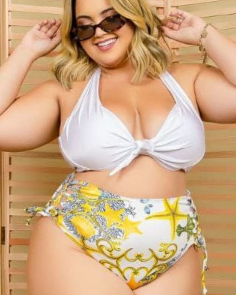 Biquíni Plus Size Estampado Roupa Feminina Moda Praia