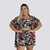 Conjunto Plus Size 3 Peça Short Cropped Kimono 0215