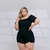 Macaquinho Feminino Plus Size Ombro a Ombro Cinto 48 ao 52