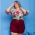 Conjunto Plus Size Short Cropped Elastec Roupas Femininas - comprar online