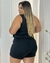 Imagem do Macaquinho Plus Size Um Ombro Short Saia c Cinto 0454