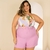 Macaquinho Feminino Plus Size Estampado com Cinto 0300 - loja online