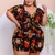 Macaquinho Feminino Plus Size Estampado Curto XGG 0256 na internet