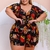 Macaquinho Feminino Plus Size Estampado Curto XGG 0256 - comprar online