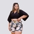 Conjunto Feminino Plus Size Cropped Transpassado Short 0220 - comprar online