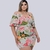 Vestido Feminino Plus Size Estampado Cruzado no Busto - loja online