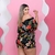 Macaquinho Feminino Plus Size Ciganinha Estampado 0222 - Bellucy Modas