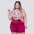 Conjunto Plus Size Feminino Ciganinha Lastec Estampado Short com Cinto 0231 - comprar online