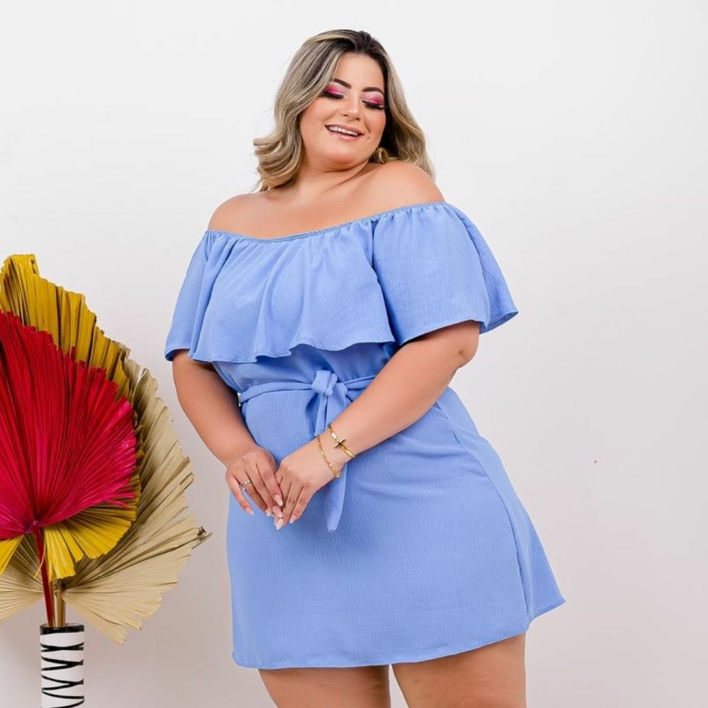 Vestido Plus Size Com Kimono Roupas Femininas GG 1845
