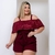 Macaquinho Plus Size Babado Paetê Roupas Femininas 48 ao 52