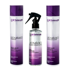 Kit Liso Mágico DColevatti Shampoo Condicionador Spray 200ml - comprar online