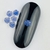 Pedraria de Unha, Flor 3D Azul Bic Translúcido 3mm - 50pcs