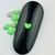 Pedraria de Unha, Coração Chapinha Verde Neon 3mm - 100pcs