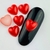 Pedraria de Unha, Coração Meia Perola Vermelho 7mm - 10pcs - comprar online