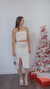 Conjunto Melissa Saia e Cropped strass Canelado - Branco na internet