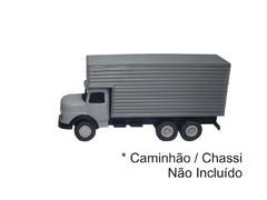 086 CARROCERIA FURGAO TRUCK COM CHAPEU - ESCALA 1/87 (HO)