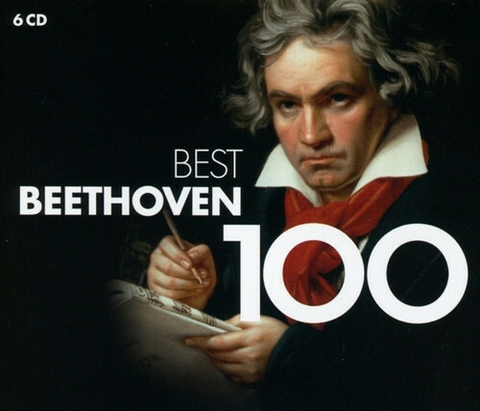 Musica Orquestal Beethoven Best 100 Tracks - Melos Ensemble-G.Capucon-Zimmermann-Ameling-Baker-Buchbinder-Du Pre-Kovacevich-Kempe/Giulini/Rattle/Muti/Masur/Szell (6 CD)