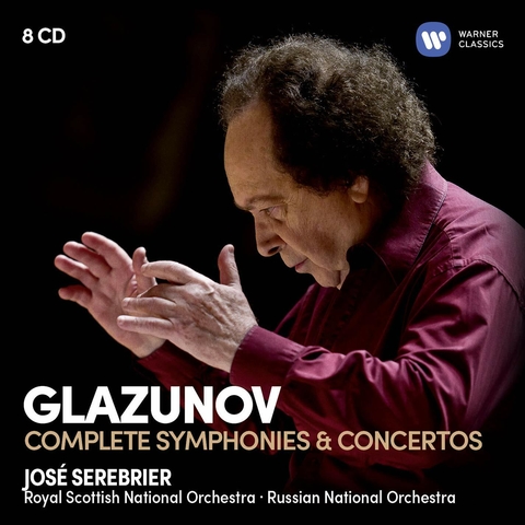 Glazunov Sinfonia (Completas) - Scottish Royal N.O/Serebrier (8 CD)