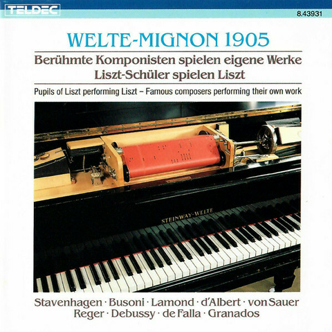Musica Instrumental Piano Welte Mignon Pupils Of Liszt - - (1 CD)