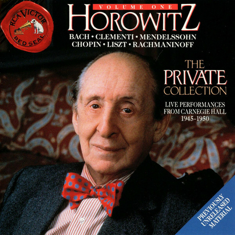 Musica Instrumental Piano Horowitz (V) Private Collection Vol.1 (Rachmaninov Clementi Chopin Bach Liszt Mendelssohn) - (1 CD)