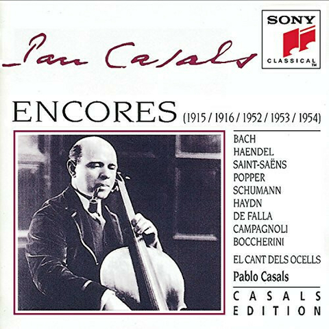 Musica Instrumental Cello Casals (P) Encores (1915/1916/1952 1953/1954) - P.Casals-C.Baker-E.Istomin (1 CD)