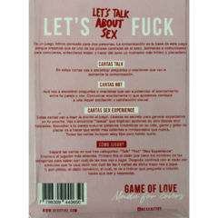 Juego Le's Fuck Sexitive Juegos Sexuales Pareja Cartas Dados