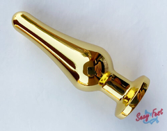 plug anal de metal dorado