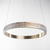 Lustre Pendente Led Prizi Dourado Ring Max - 60cm