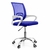 Cadeira de Escritório com Base Cromada Prizi Essencial - Azul