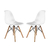 Conjunto com 2 Cadeiras Eames Prizi Lake - Branca