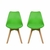 Kit de 2 Cadeiras Prizi Wood E75-Verde