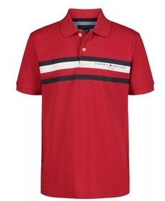 POLO EM PIQUE TOMMY HILFIGER VERMELHA