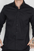Camisa Lisa Elastizada Negro - Blunder