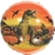 Balão Metalizado Redondo com Vareta Nº18 Dinossauro