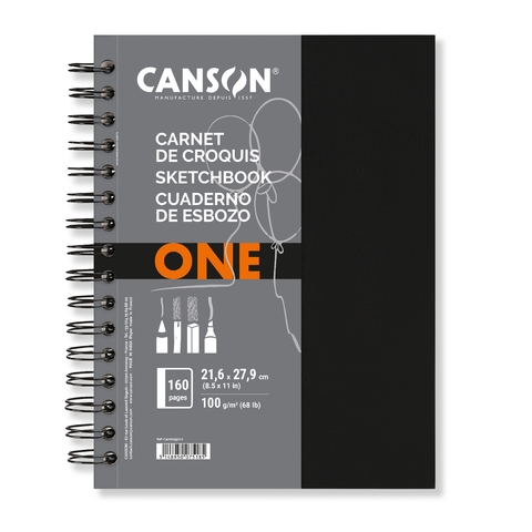 Caderno de Desenho Canson Art Book One 100g A5 100 Páginas