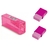 Kit Faber-castell Neon Rosa Apontador + 2 Borrachas