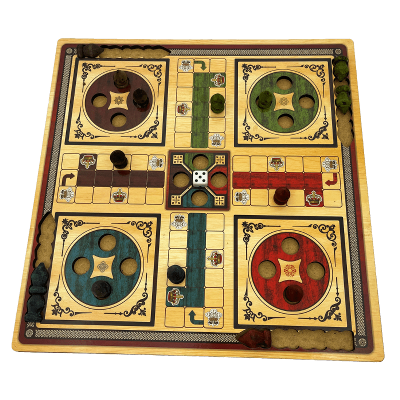 Jogo Ludo Tabuleiro Educativo Madeira Mdf Clássico Sapinhos - R$ 108,9