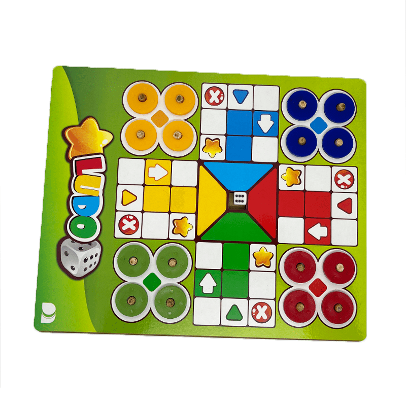 Jogo Ludo Kids em MDF Brinquedo Educativo e Pedagógico Jogo